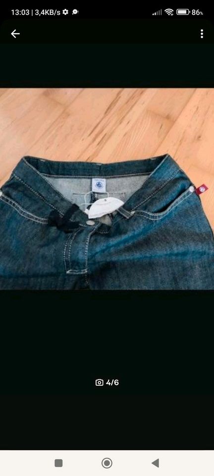 Petit Bateau Maedchen Jeanshose Gr.140 neu mit Etikett! in Hanhofen