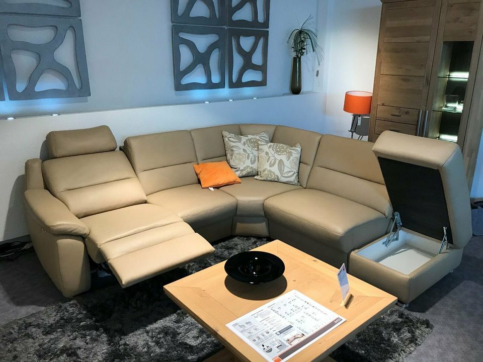 Ledersofa mit Relaxfunktion Global 8400 in Forchheim