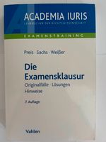 Top Zustand! Preis/Sachs/Weißer, Die Examensklausur, 7. Aufl. Leipzig - Gohlis-Mitte Vorschau