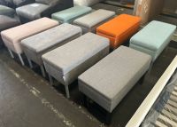 Hocker Stauraum  (grau, rosa, orange und blau) Struktur Webstoff Bielefeld - Bielefeld (Innenstadt) Vorschau