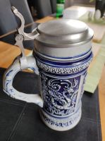 Original GERZ Bierkrug mit Bauernmotiven unbenutzt Zinndeckel Nordrhein-Westfalen - Reichshof Vorschau