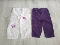 Je 1€ Hose Gr.80 Baby Girl weiß / lila Kord Sommerhose Niedersachsen - Drochtersen Vorschau