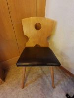 bequeme Holzstühle mit Lederbezug zu verkaufen Thüringen - Helbedündorf Vorschau