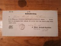 Alt Postanweisung Kirchhausen K.Württ.Briefpost Exp.1868 Bayern - Großostheim Vorschau