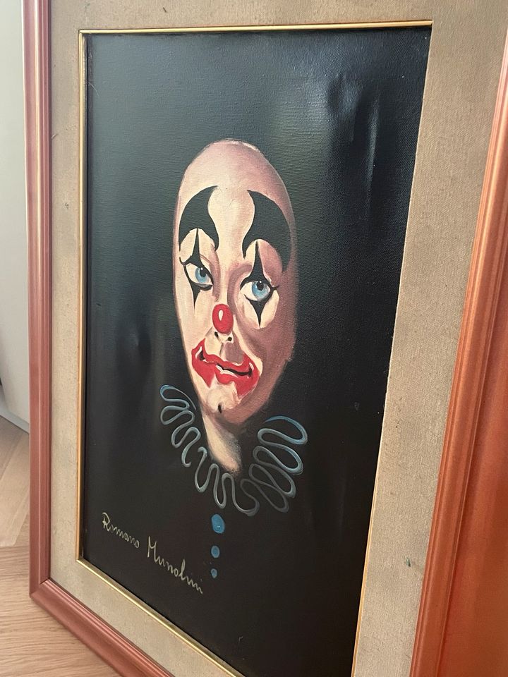 Gemälde von Romano Mussolini Öl auf Leinwand Bild Clown in Köln