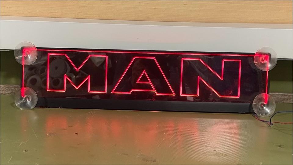 Emblem MAN Iveco Scania Volvo DAF Schild Leuchschild LED Tafel in Wietmarschen