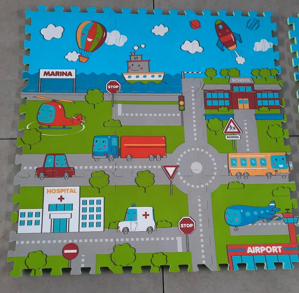 2 × Puzzlematte Straße/Autos,Spielteppich, Baby, Kleinkind in OVP in Süßen