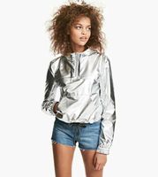 H&M LOVES COACHELLA Anorak / Blouson, L/46, Sielber Metallic-Look Düsseldorf - Eller Vorschau