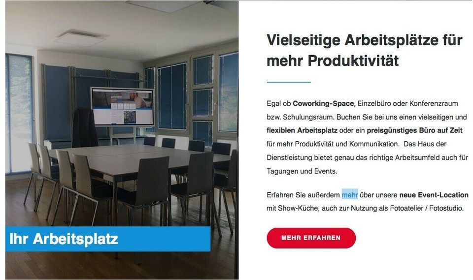 Büro Coworking Arbeitsplatz Bürogemeinschaft Büroservice ab € 19 in München