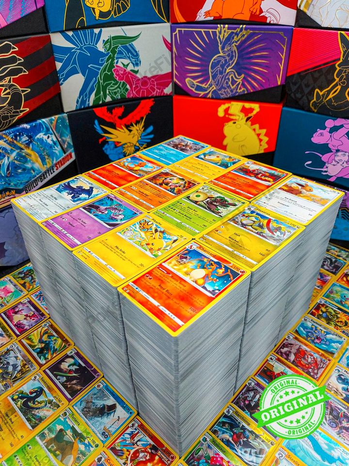 ↪️50-600 Pokémon-Karten inkl. VMAX/GX/V & Legendäre Holo-Premium Rares Pakete✅ 100% Original | Pokemon-Karten Sammel-Karten Pikachu Evoli Mewtu 2 Mew 3 Glurak | Kostenloser Versand⭐️ in Idar-Oberstein