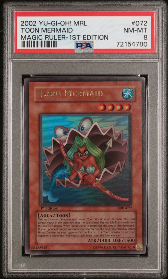 Yugioh Toon Mermaid 1st Edition PSA 8 Englisch MRL Ultra Rare in Kreuzau