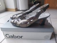 Sandalette altsilber echt Leder Gabor 5,5 Baden-Württemberg - Weinheim Vorschau