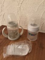 2 Babyflaschen aus Kunststoff (NUK und AVENT) + Nuckel (AVENT) Sachsen - Dommitzsch Vorschau