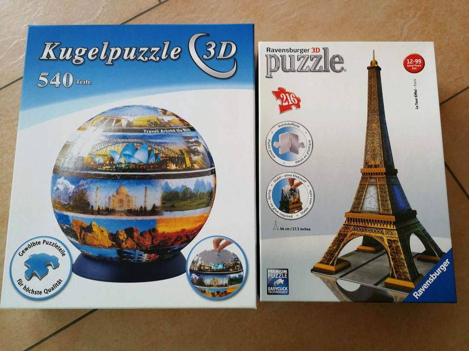 Puzzleball und Puzzle Eiffelturm für zusammen 4 € in Papenburg