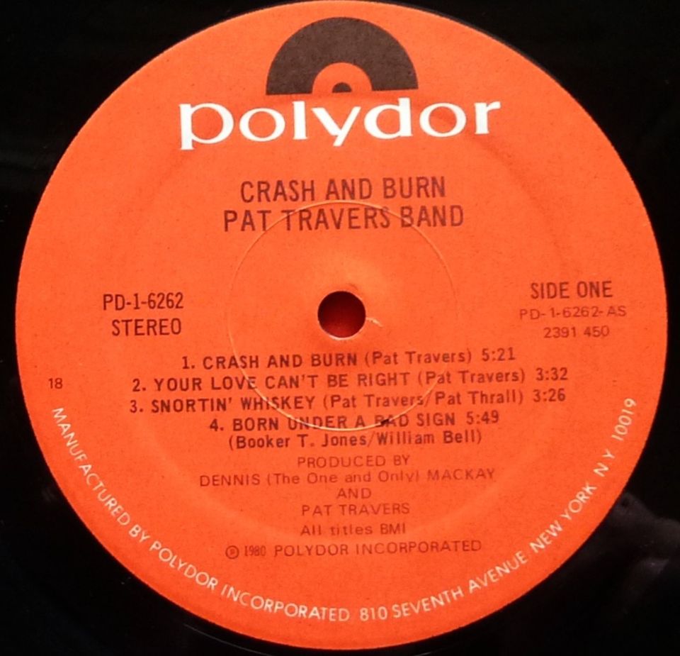 Pat Travers - Crash and Burn - LP Vinyl 1980 in Obertshausen