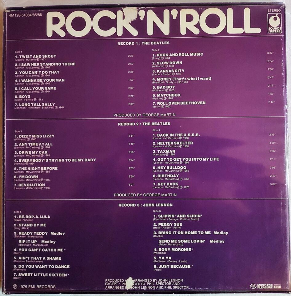 The Beatles & John Lennon Rock'n Roll 3 LP in Hamburg