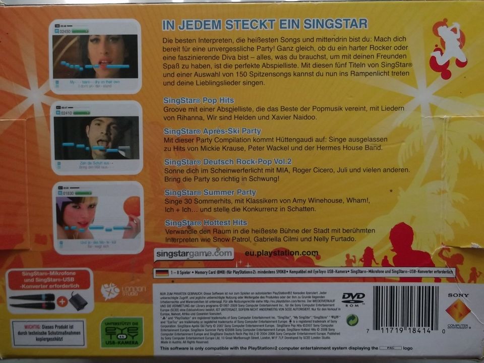 5 +1 DVD Sing Star Multipack für PlayStation2 in Harxheim