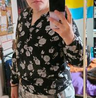 schwarze Bluse mit weißen Blumen Janina gr. 46 Bayern - Rohr Mittelfr. Vorschau
