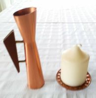 Kupfer Vase mit Kupfer-Kerzenteller inkl. Kerze, 60/70er Jahre Baden-Württemberg - Iffezheim Vorschau