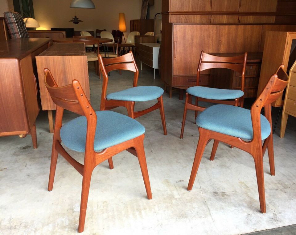 4x 60er Erik Buck Teak chairs danish Mid Century Stühle Esszimmer in Bremen