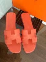Hermès Hermes Oran Gr.38,5 orange Joey Full Set Hessen - Königstein im Taunus Vorschau