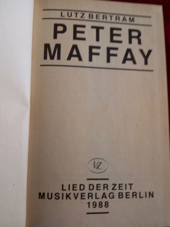 Peter Maffay, Buch von Lutz Bertram, 1988,gebraucht in Kühlungsborn