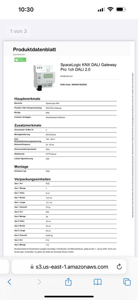 Knx Dali Gateway Pro 2.0 MTN6725-0101 Neu OVp in Passau