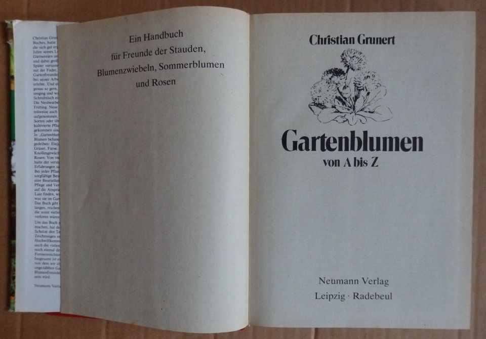Gartenblumen von A bis Z, Handbuch/Ratgeber, DDR in Dresden