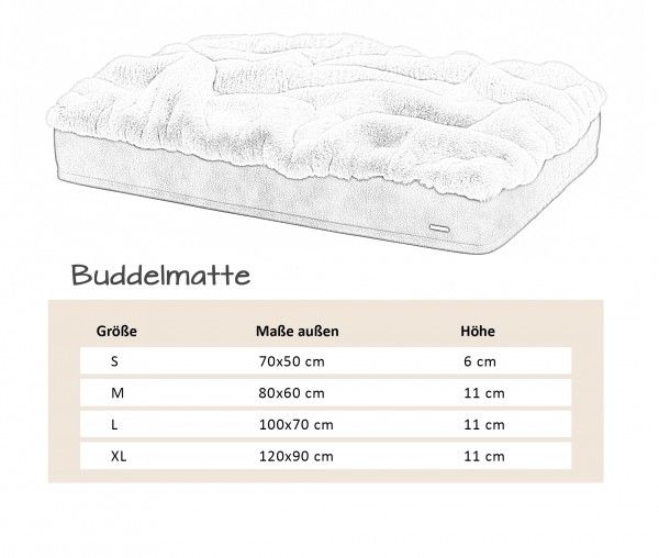 Webpelz Buddelmatte Luchs/beige Hundematte MAUL S-XL in Calden