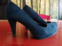 Pumps Deichmann 38 Nubuk dunkelblau Plateau High Heels Graceland Baden-Württemberg - Freiburg im Breisgau Vorschau