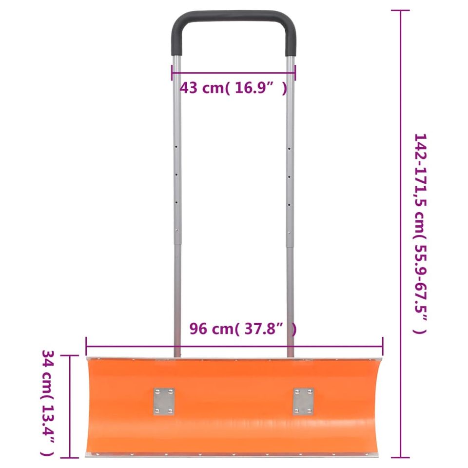 Schneeräumer Schneeschieber mit Teleskopgriff Orange 96 cm Stahl in Bad Kissingen