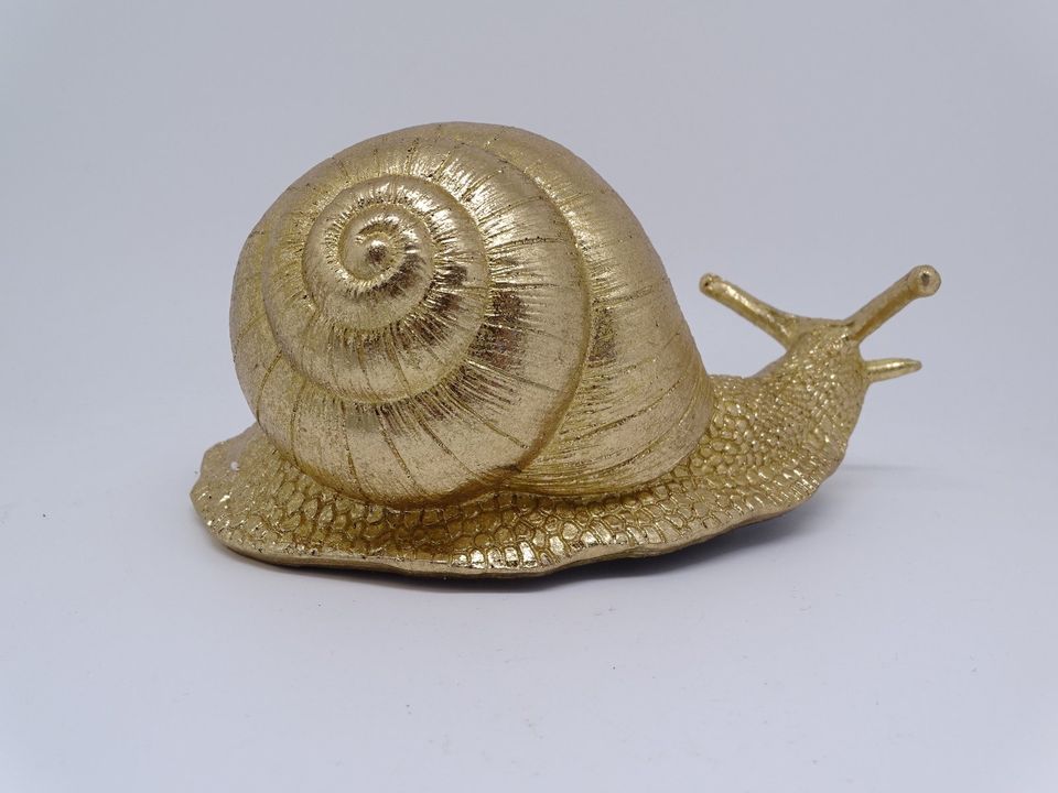 Cor Dekofigur Schnecke Weinbergschnecke Gold / Silber Wanddeko in Wiesbaden