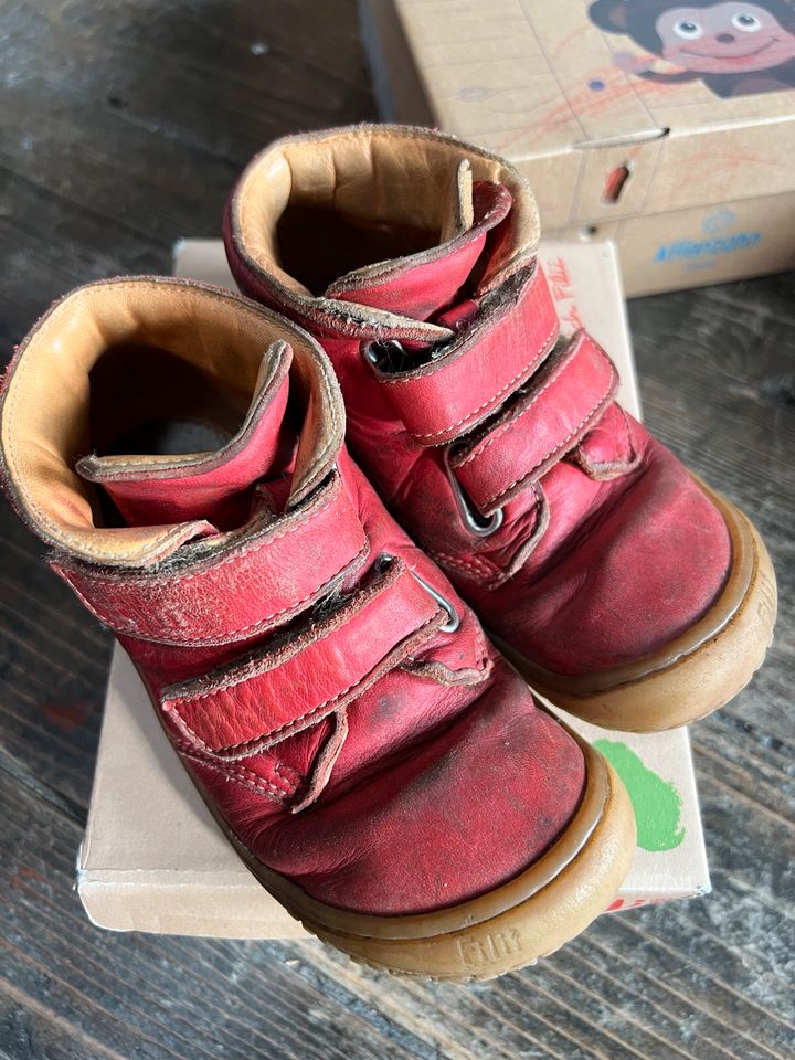 Barfußschuhe Filii Klett Bio Leder strawberry/ rot Größe 26 in Dresden