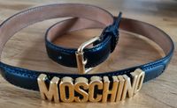 Moschino Ledergürtel schwarz 1996 Bayern - Güntersleben Vorschau