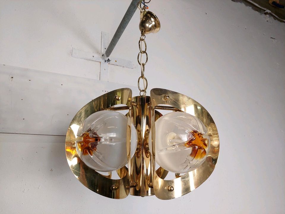 Vintage Kronleuchter Muranoglas Deckenlampe 60er 70er Space Age in Berlin