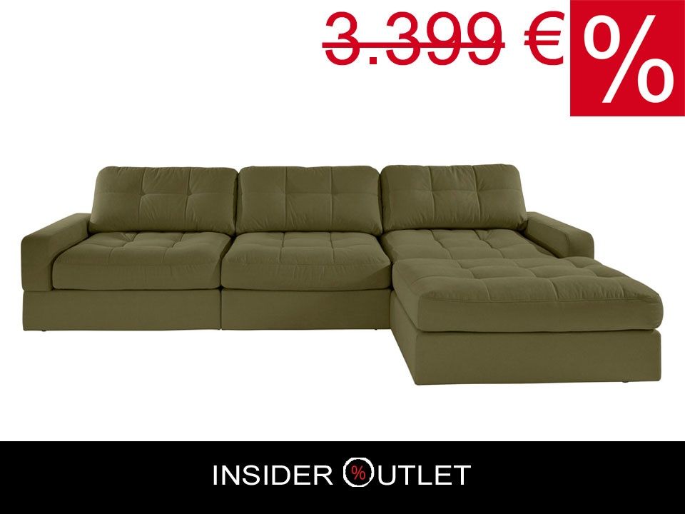 XXL Ecksofa 315x105cm Olive Grün Soft Clean Couch Fenya BIG Sofa in Köln