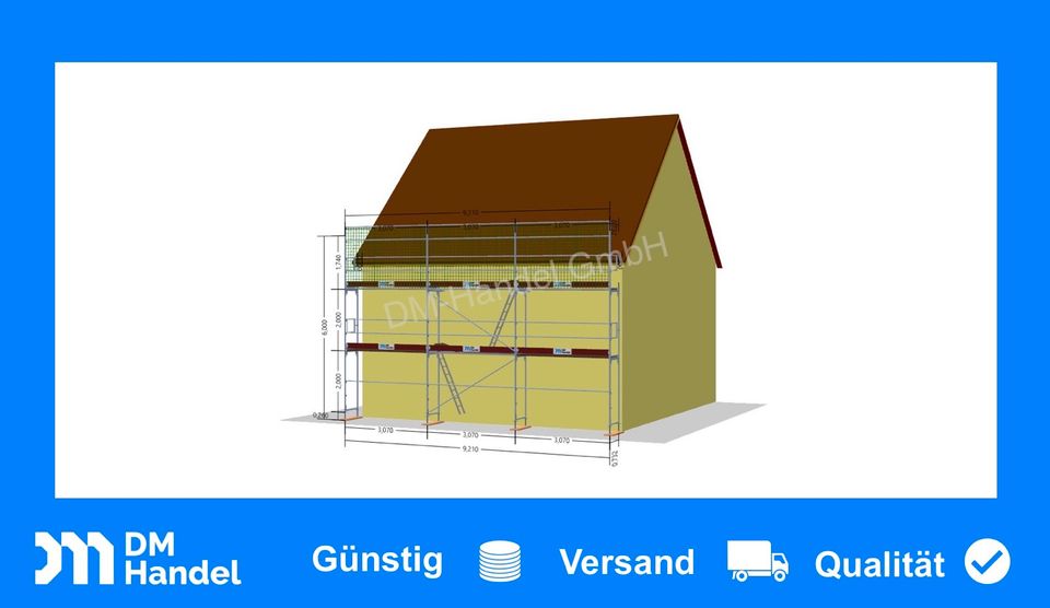 Alu Dachfanggerüst 60qm ✅ Gerüst Baugerüst Fassadengerüst Rüstung in Murrhardt