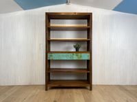 Boatwood by WMK # Besonders schönes & hochwertiges Bücherregal aus altem Bootsholz, ein handgefertigtes Unikat aus massivem Teakholz # Regal Bücherschrank Highboard Raumtrenner Holzregal Loft Teak Friedrichshain-Kreuzberg - Friedrichshain Vorschau