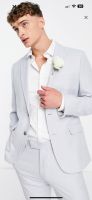 ASOS Design Wedding - Enger Anzug aus Leinenmix und Pastellblau Hamburg-Nord - Hamburg Barmbek Vorschau