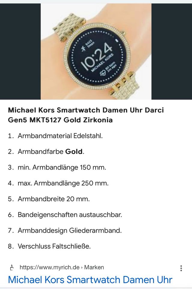 Original Michael Kors Smartwatch Gen 5 in Gold in Wanzleben