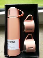 Edelstahl-Isolierflasche mit zusätzlichen 2 Deckelbechern, Bayern - Germering Vorschau