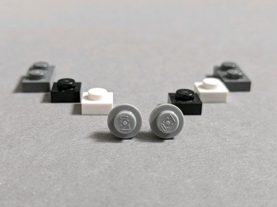 Lego Schmuck Set - Ohrstecker Weiß White Grau Grey Schwarz Black in Stuttgart