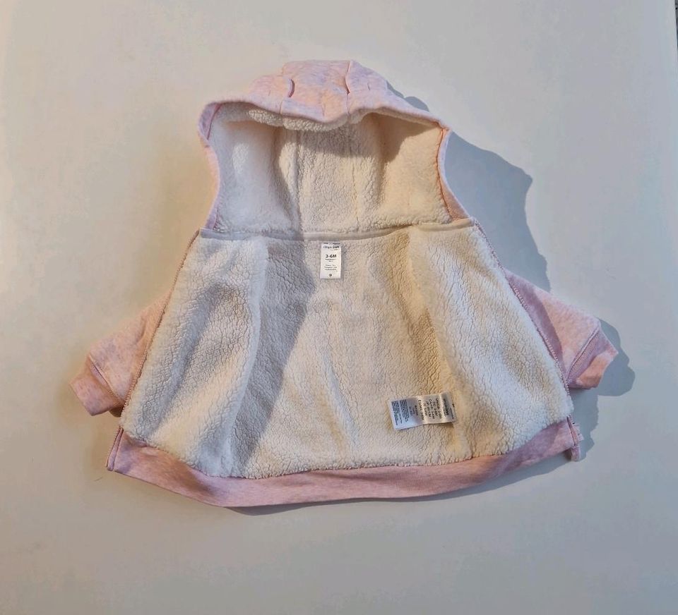 Gefütterte Babyjacke mit Kapuze und Teddyohren *neu* in Fredenbeck