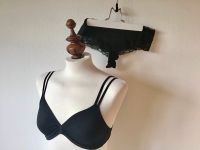 Lingerie Set schwarz Hose Design Spitze Stretch BH Doppelträger Bayern - Ustersbach Vorschau