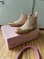 Stiefeletten / Chelsea Boots Leder Pertini beige & rose Gr. 37 Nordrhein-Westfalen - Krefeld Vorschau
