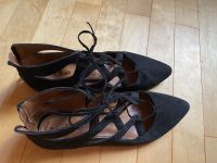 S. Oliver - schwarze Slipper, Sandalen aus Leder Sachsen - Rochlitz Vorschau