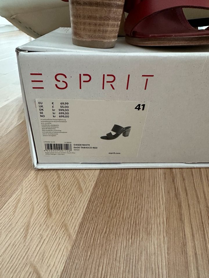Neue rote Sandalen Sandaletten von Esprit in Größe 41 NP 70€ in Mönchengladbach