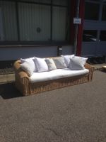 Original RATTAN SOFA mit weißen Auflagen Wandsbek - Hamburg Hummelsbüttel  Vorschau