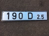 Mercedes Benz 190D 2.5 W201 Typenschild Schild Frankfurt am Main - Ostend Vorschau