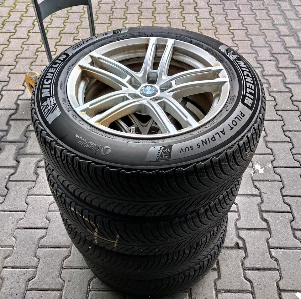 ✓ MICHELIN WINTERRÄDER BMW X3 G01 X4 G02 225/60 R18 ALUFELGEN in Herten